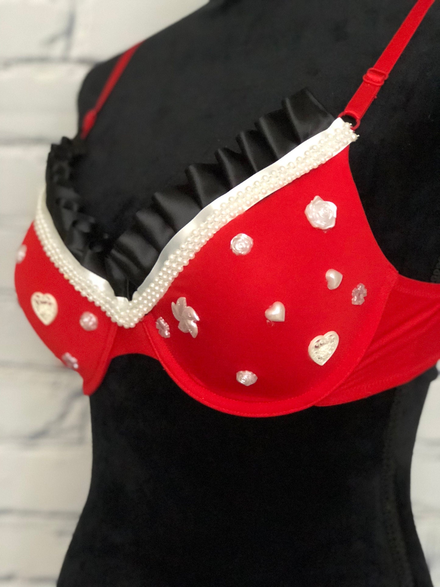 Minnie Mouse Inspired Rave Bra - Perfect for any Rave Outfit, edm Bra, Exotic Dance Bra, edm Outfit, Rave Wear, EDC Bra, or EDC Costume