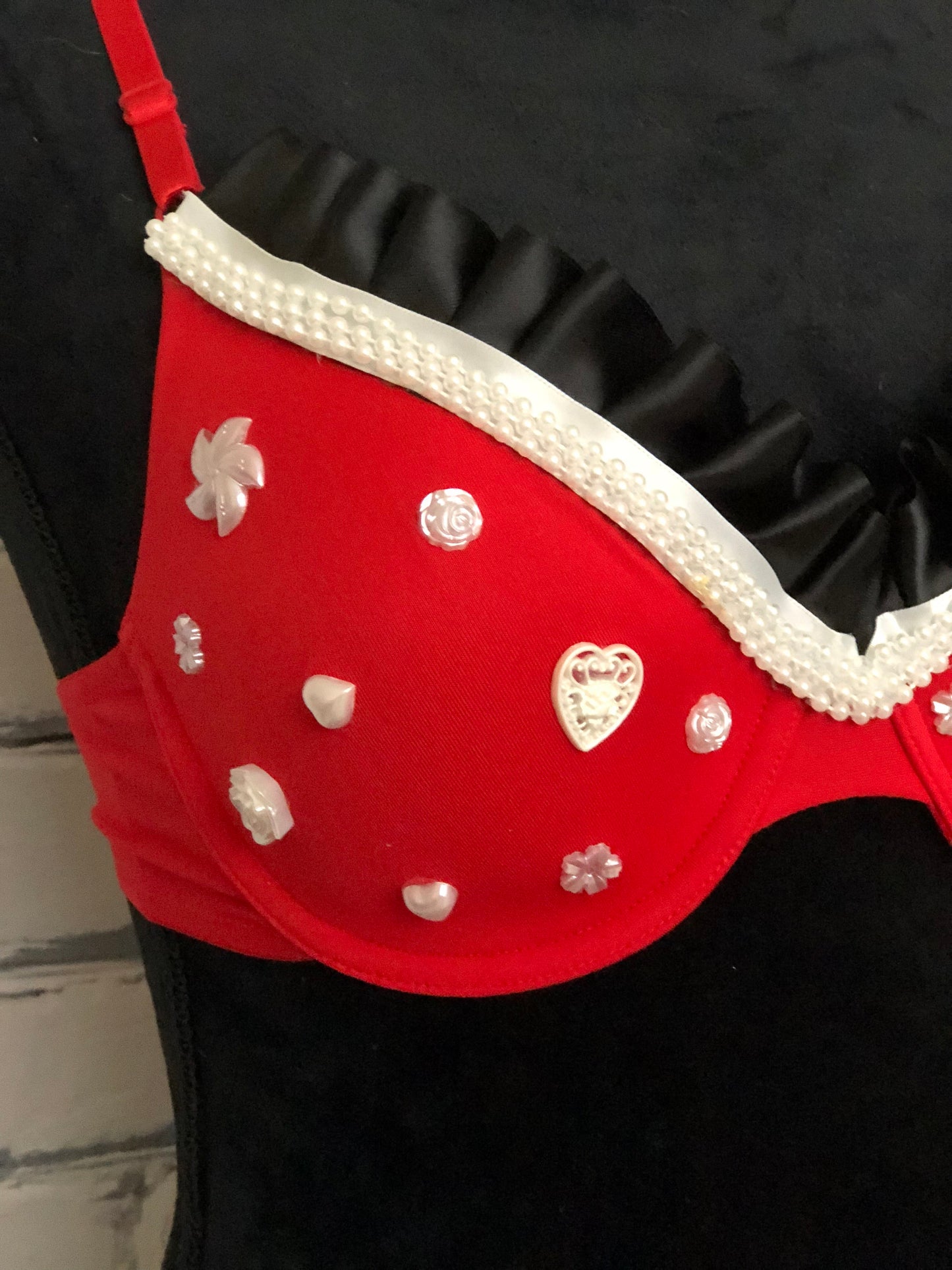 Minnie Mouse Inspired Rave Bra - Perfect for any Rave Outfit, edm Bra, Exotic Dance Bra, edm Outfit, Rave Wear, EDC Bra, or EDC Costume