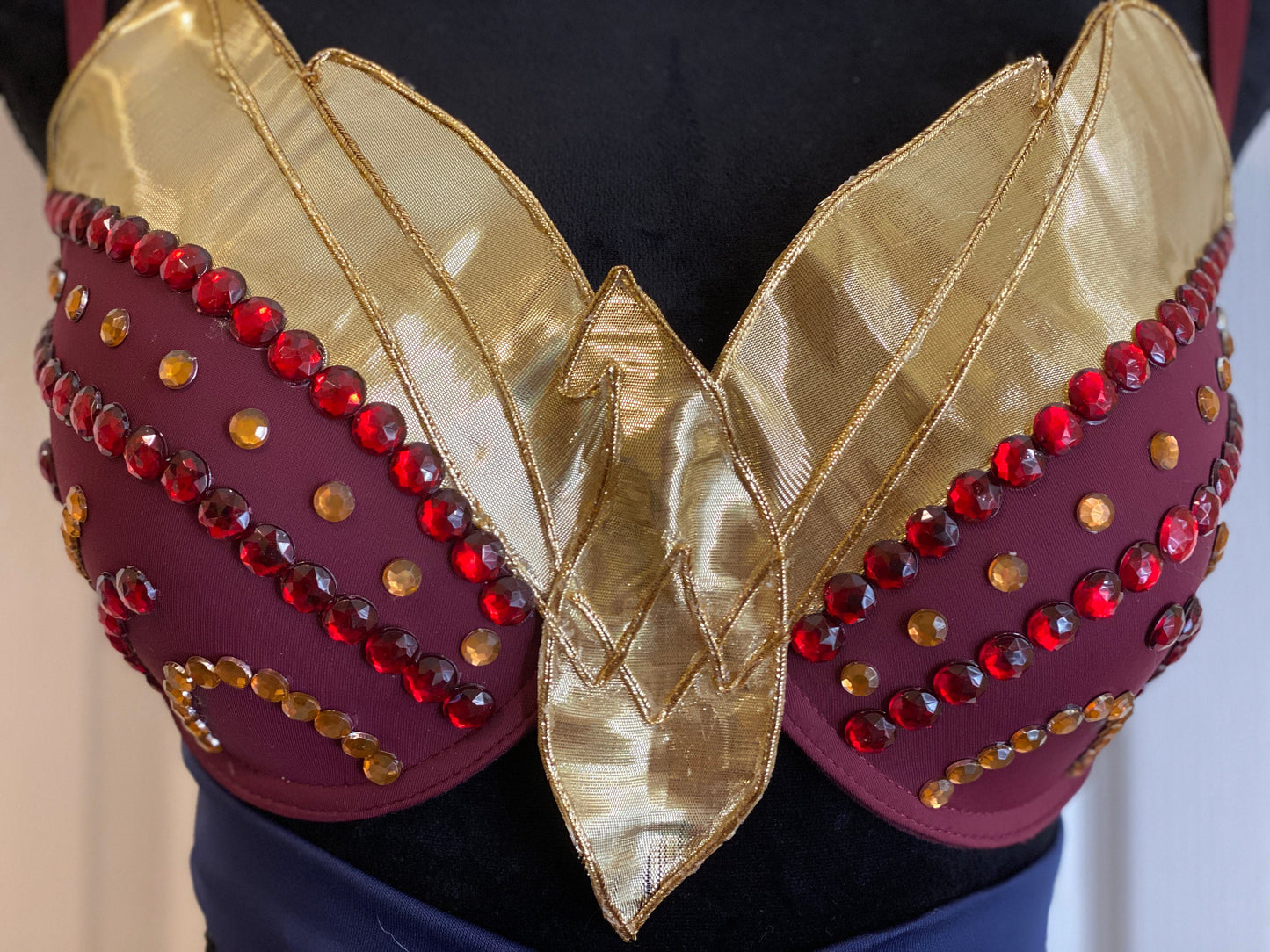DC's Wonder Woman Movie Inspired Rave Bra - Perfect for a Rave Outfit, edm Bra, Exotic Dance Bra, edm Outfit, Rave Wear, EDC Bra, EDC Outfit