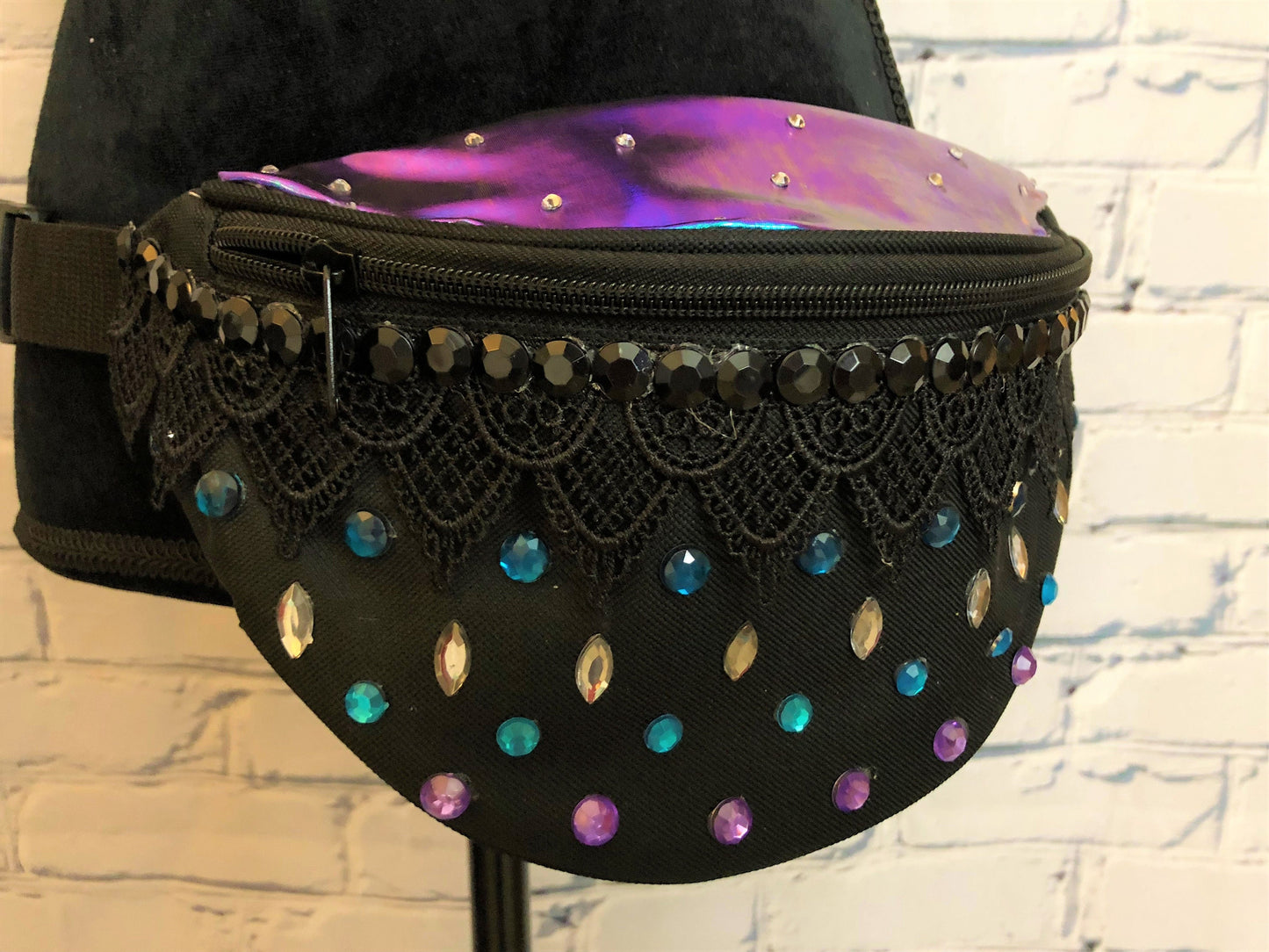 Holographic Galaxy Fanny Pack - Rave Fanny Pack, Festival Fanny Pack, Rave Bag, EDC Bag, EDC Accessory, Day Fanny Pack