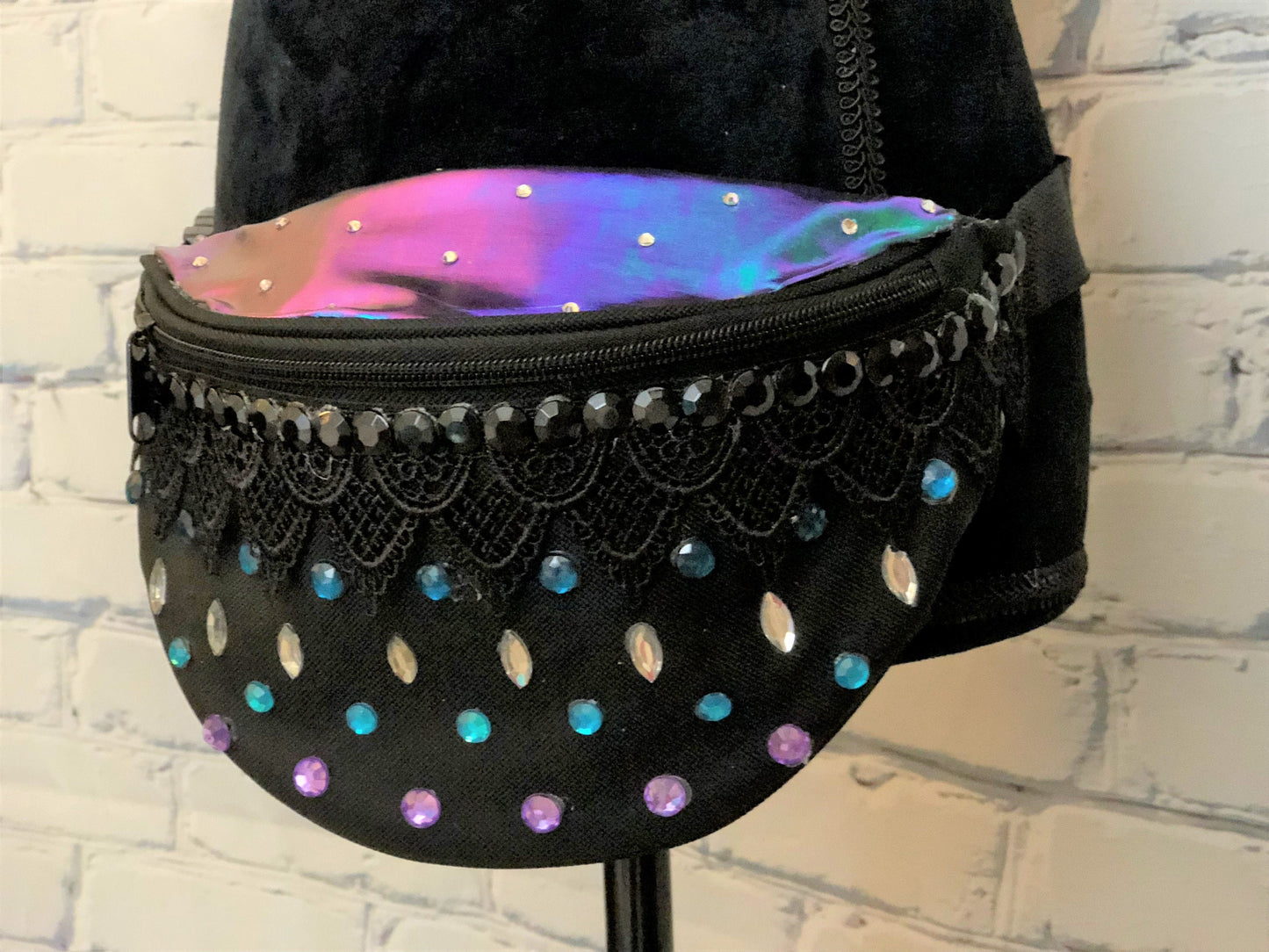 Holographic Galaxy Fanny Pack - Rave Fanny Pack, Festival Fanny Pack, Rave Bag, EDC Bag, EDC Accessory, Day Fanny Pack