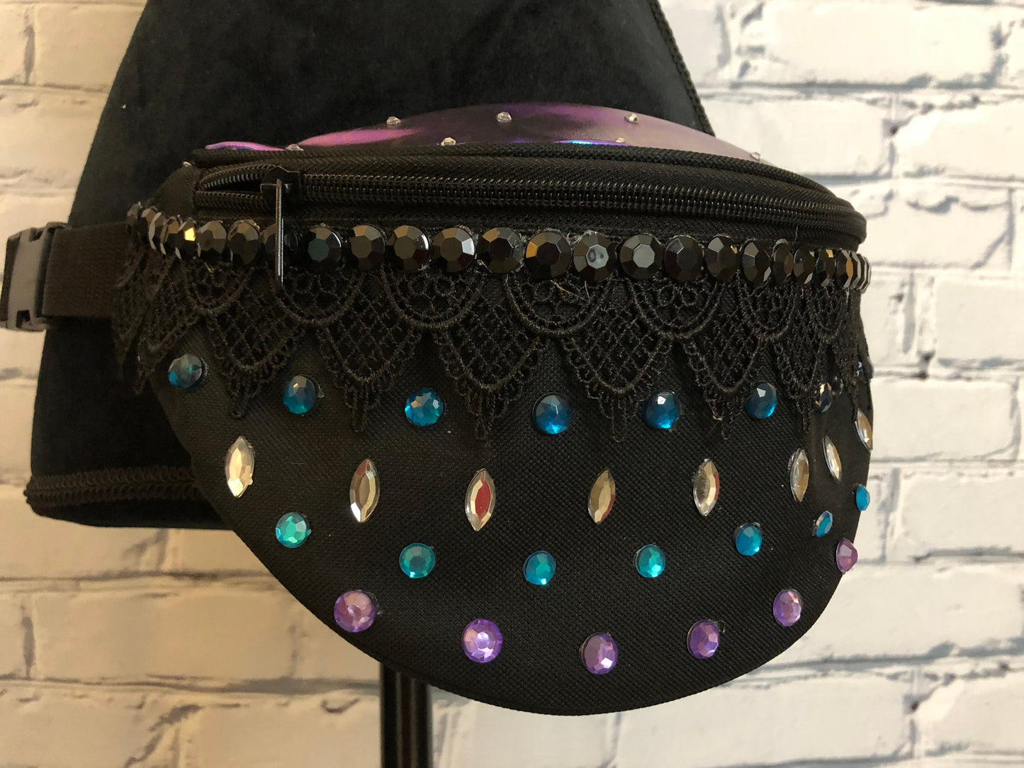 Holographic Galaxy Fanny Pack - Rave Fanny Pack, Festival Fanny Pack, Rave Bag, EDC Bag, EDC Accessory, Day Fanny Pack