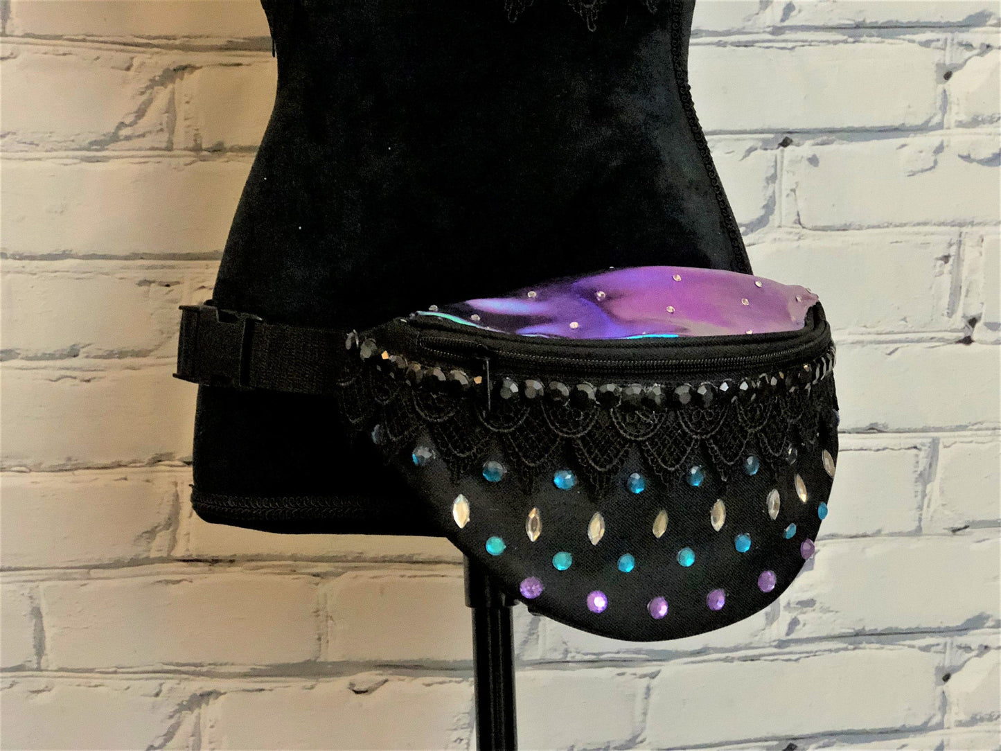 Holographic Galaxy Fanny Pack - Rave Fanny Pack, Festival Fanny Pack, Rave Bag, EDC Bag, EDC Accessory, Day Fanny Pack