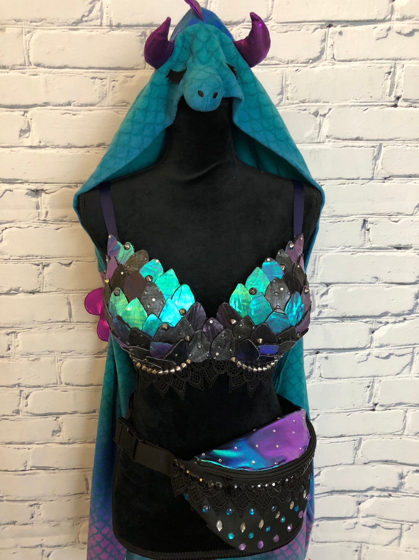 Dragon Scale Cosplay Rave Bra