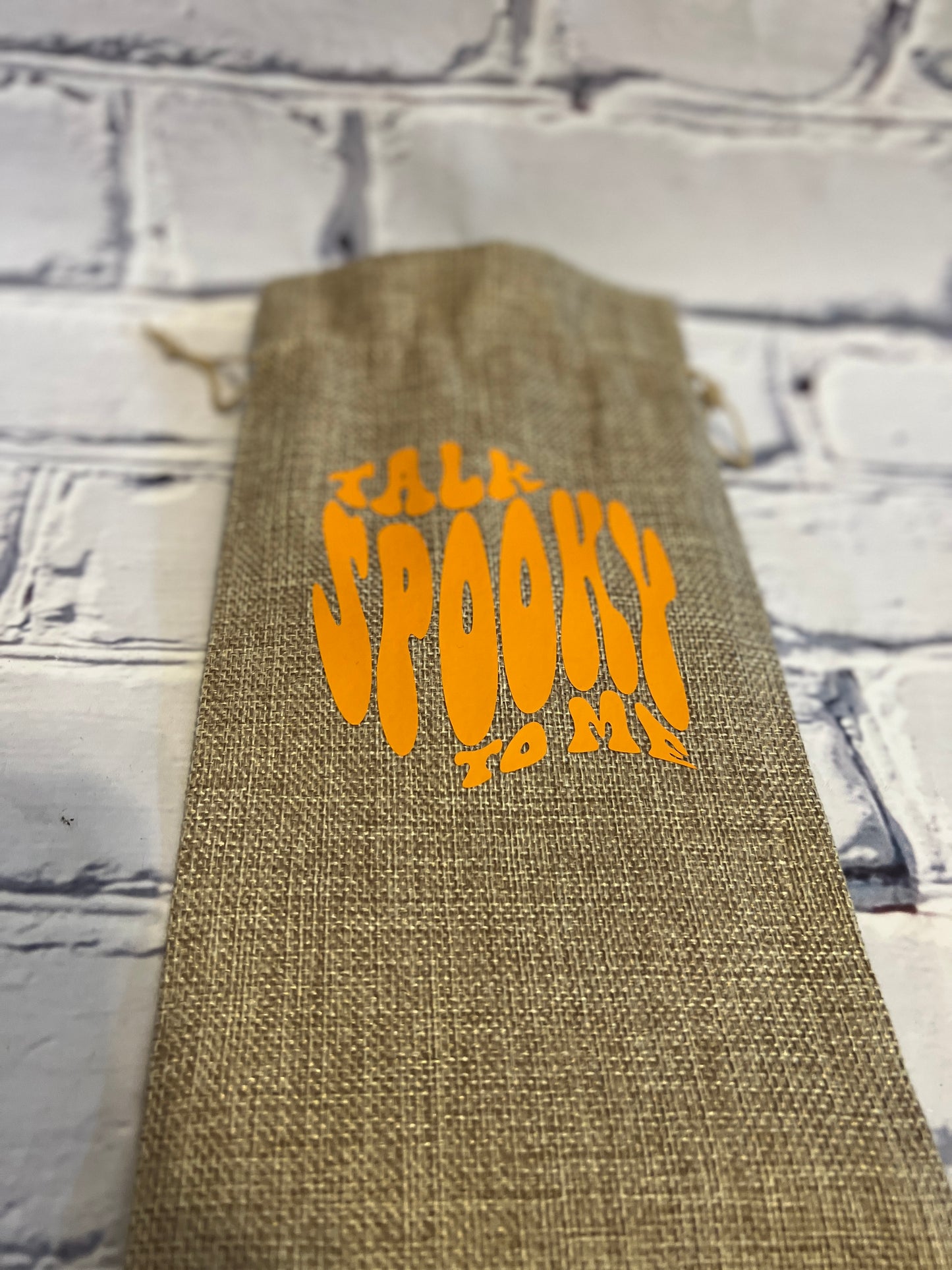 Talk Spooky to Me Reusable Wine Gift Bag