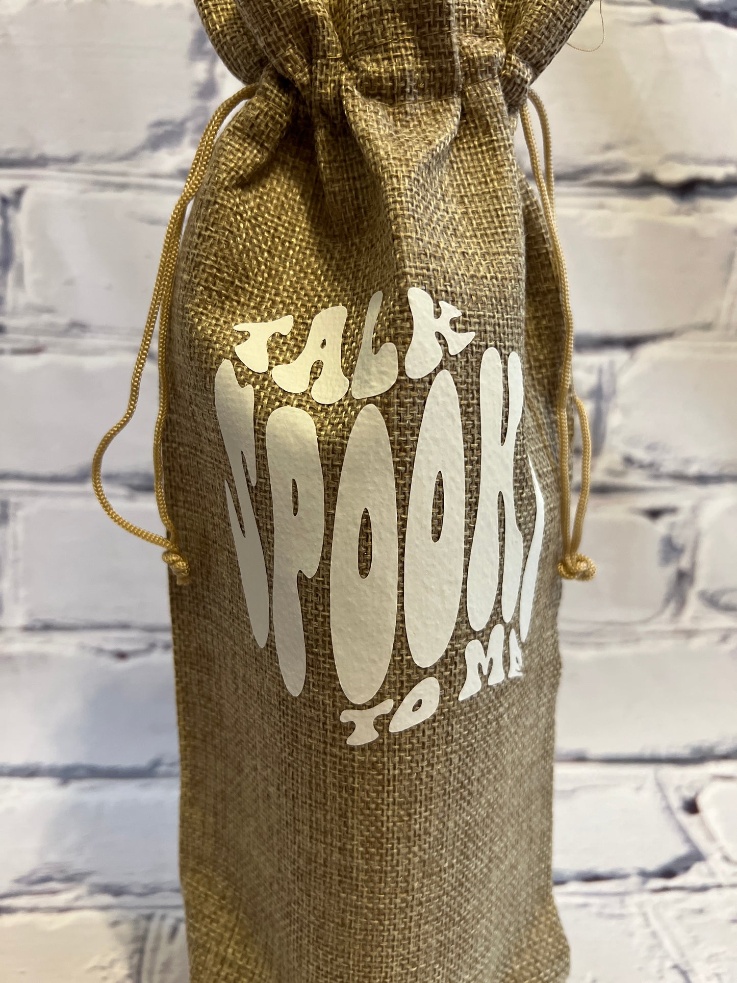 Talk Spooky to Me Reusable Wine Gift Bag