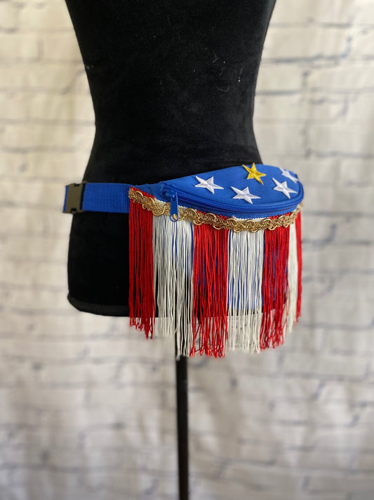 Red White and Blue Patriotic Stars and Stripes Hip Pack