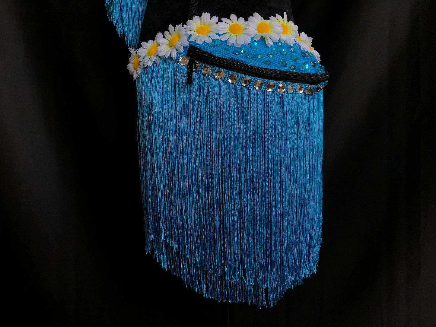 Daisy and Fringe Fanny Pack or Crossbody Bag