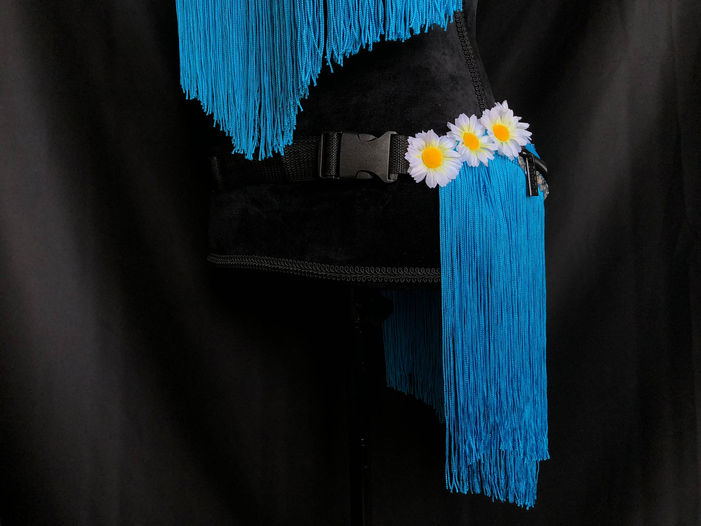 Daisy and Fringe Fanny Pack or Crossbody Bag