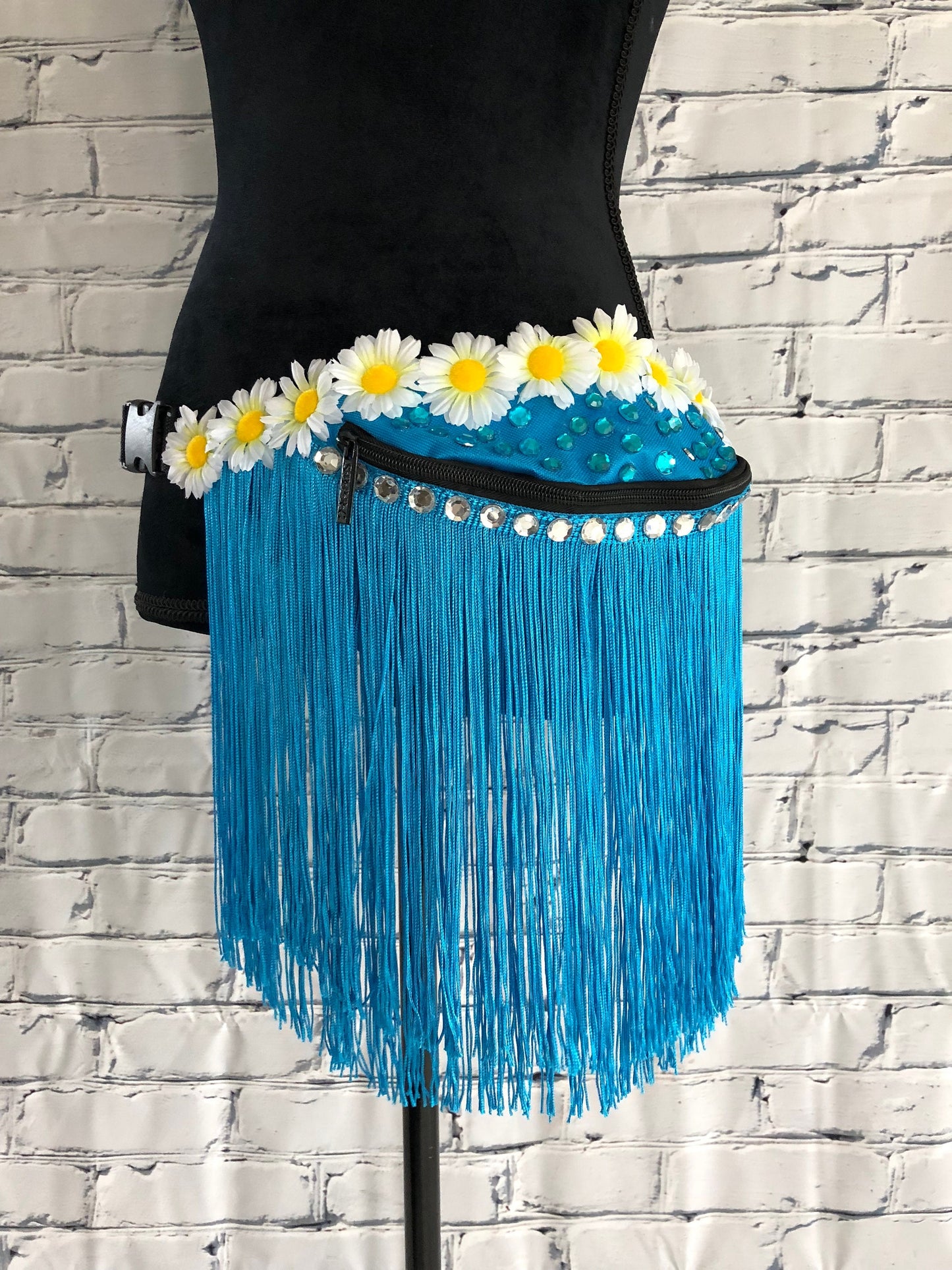 Daisy and Fringe Fanny Pack or Crossbody Bag