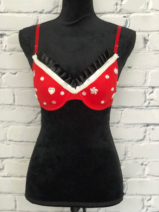 Minnie Mouse Inspired Rave Bra - Perfect for any Rave Outfit, edm Bra, Exotic Dance Bra, edm Outfit, Rave Wear, EDC Bra, or EDC Costume