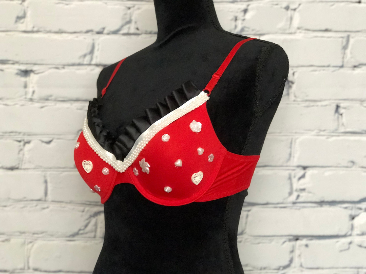 Minnie Mouse Inspired Rave Bra - Perfect for any Rave Outfit, edm Bra, Exotic Dance Bra, edm Outfit, Rave Wear, EDC Bra, or EDC Costume