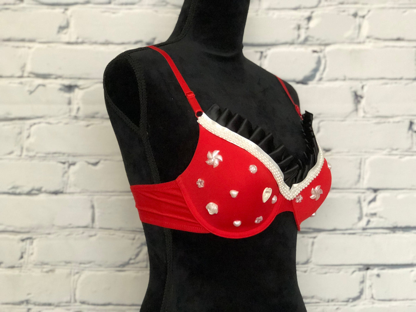 Minnie Mouse Inspired Rave Bra - Perfect for any Rave Outfit, edm Bra, Exotic Dance Bra, edm Outfit, Rave Wear, EDC Bra, or EDC Costume