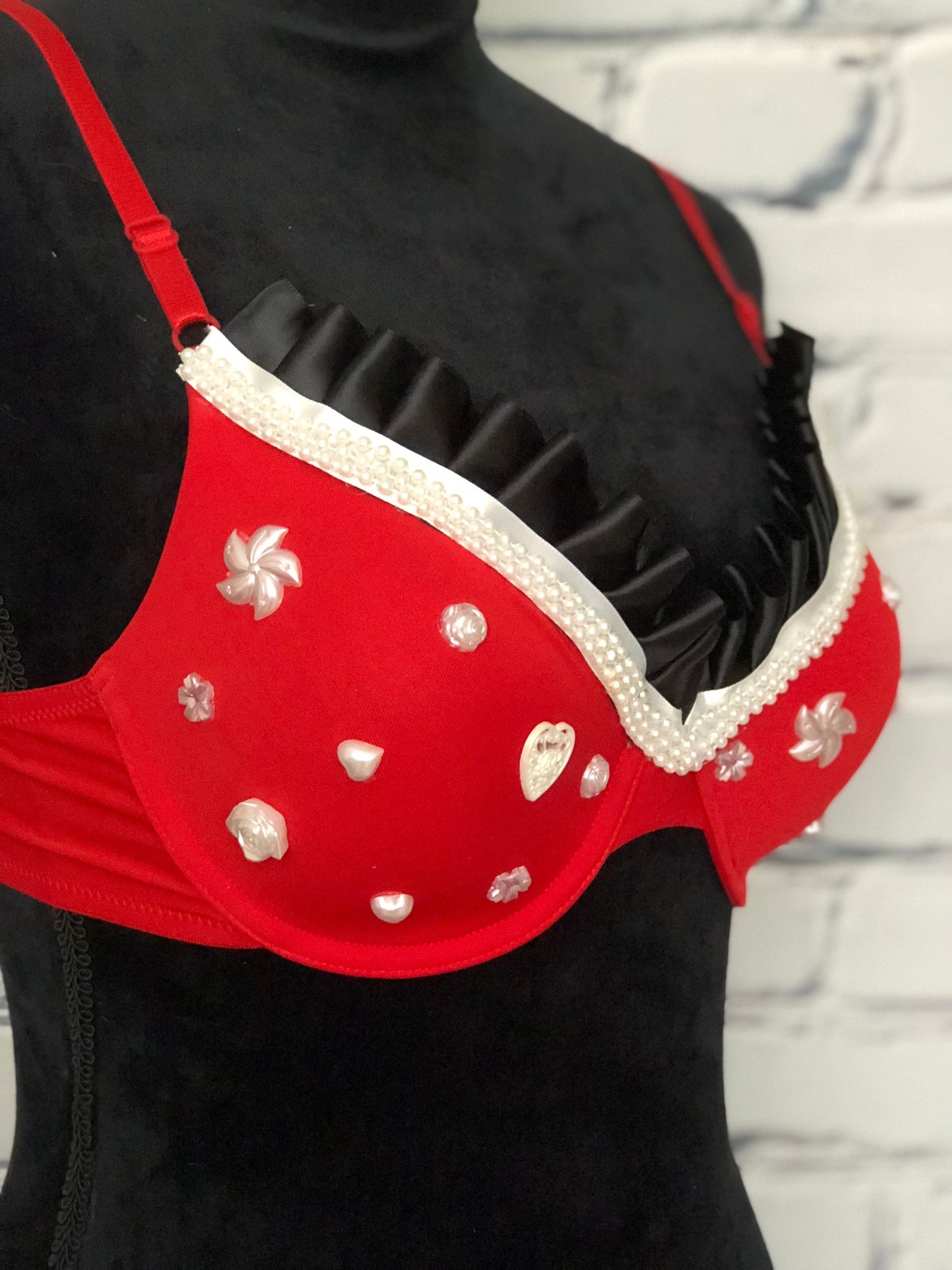 Minnie Mouse Inspired Rave Bra - Perfect for any Rave Outfit, edm Bra, Exotic Dance Bra, edm Outfit, Rave Wear, EDC Bra, or EDC Costume