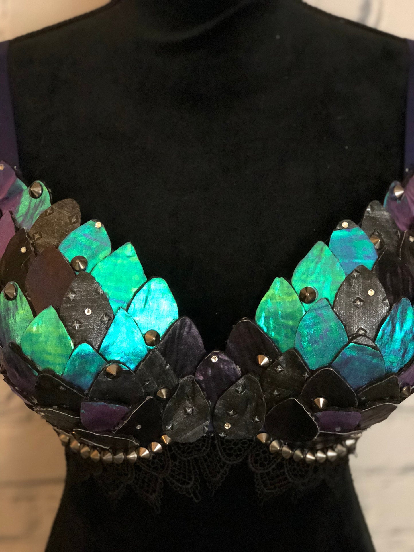 Dragon Scale Cosplay Rave Bra