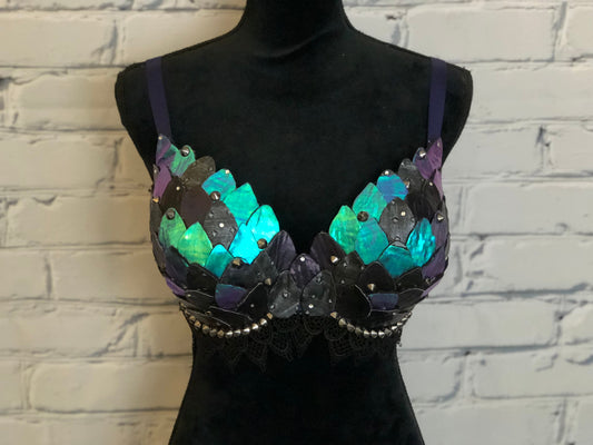 Dragon Scale Cosplay Rave Bra